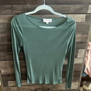 Pink Rose Women's Teal Long Sleeve Top